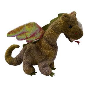 Ty Beanie Babies Scorch the Dragon Plush Stuffed Toy Brown 1998 Collectible